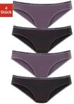 Slip LASCANA, Damen, Gr. 44/46, schwarz (schwarz, anthrazit), Jersey, Obermaterial: