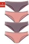 LASCANA Slip 4er-Pack, aus elastischer Baumwoll-Qualit&auml;t