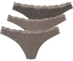 String LASCANA, Damen, Gr. 36/38, grau (taupe, uni, gepunktet, gestreift,...