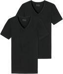 V-Shirt SCHIESSER "95/5", Herren, Gr. 5, schwarz (000, schwarz), Single Jersey,