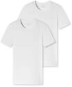 T-Shirt SCHIESSER "T-Shirt 2PACK T-shirt 2er Pack", Herren, Gr. XL, wei&szlig;,