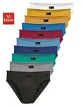 Slip LE JOGGER "Herren Unterhose", Herren, Gr. 4 (S), 10 Stk., bunt (blau, gelb,