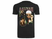 Kurzarmshirt MISTERTEE "Herren Aaliyah Retro Tee" Gr. XL, schwarz (black) Herren