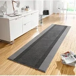 Teppich HANSE HOME "Band" Gr. 43, grau, B:80cm H:9mm L:400cm, Kunstfaser, Teppiche,