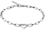 Armband LIEBESKIND BERLIN "Schmuck Geschenk Edelstahl Armkette Herz", silber