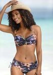 B&uuml;gel-Bandeau-Bikini-Top LASCANA "Malia", Damen, Gr. 38, Cup B, grau (anthrazit,