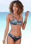 LASCANA B&uuml;gel-Bandeau-Bikini-Top "Reese" im Palmendesign