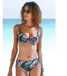 B&uuml;gel-Bikini-Top LASCANA "Reese", Damen, Gr. 42, Cup E, bunt (schwarz,...