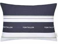 TOM TAILOR HOME Dekokissen "Logo", mit eingewebtem Markenlogo, Kissenhülle ohne