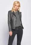 Lederjacke MAZE "Sally", Damen, Gr. L, grau, Obermaterial: 100% Lammleder. Futter:
