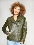 Lederjacke MAZE "Sally", Damen, Gr. XS, gr&uuml;n, Obermaterial: 100% Lammleder. Futter: