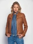 Lederjacke MAZE "31Ryana", Damen, Gr. XS, braun (cognac), Obermaterial: 100%