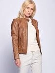 Lederjacke MAZE "Marcie", Damen, Gr. XL, braun (cognac), Obermaterial: 100%