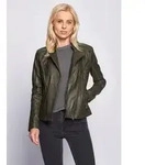 Lederjacke MAZE "Sally", Damen, Gr. XS, gr&uuml;n (forest night), Obermaterial: 100%