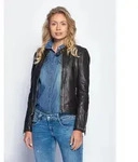 Lederjacke MAZE "Lindsay", Damen, Gr. XL, schwarz, Obermaterial: 100% Lammleder.