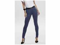 Skinny-fit-Jeans ONLY "ONLRAIN LIFE REG SKINNY DNM" Gr. XL, Länge 32, blau (dark