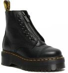 Schn&uuml;rboots DR. MARTENS "Sinclair Gemilltes Nappaleder Plateaustiefel", Damen, Gr.
