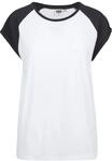 URBAN CLASSICS Kurzarmshirt "Urban Classics Damen Ladies Contrast Raglan Tee" 1 Stk.
