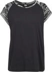 URBAN CLASSICS Kurzarmshirt "Urban Classics Damen Ladies Contrast Raglan Tee" 1...