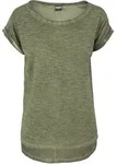 URBAN CLASSICS Kurzarmshirt "Urban Classics Damen Ladies Long Back Shaped Spray...