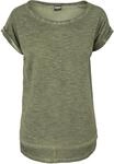 Kurzarmshirt URBAN CLASSICS "Urban Classics Damen Ladies Long Back Shaped Spray Dye