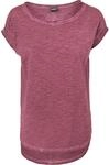 Kurzarmshirt URBAN CLASSICS "Urban Classics Damen Ladies Long Back Shaped Spray Dye