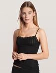 Spaghettitop CALIDA "Etude Toujours", Damen, Gr. S (40/42), schwarz, Single Jersey,