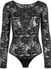 Body URBAN CLASSICS "Urban Classics Damen Ladies Lace Longsleeve Body", Damen, Gr. M,