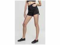 Stoffhose URBAN CLASSICS "Urban Classics Damen Ladies Highwaist Denim Lace Up Shorts"