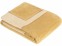 Wohndecke IBENA "Jacquard Decke Austin" Wohndecken Gr. B/L: 150 cm x 200 cm, gelb