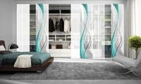 HOME WOHNIDEEN Schiebegardine "CARLISLE" Klettband 1 Stk. tlg. HxB: 245x60,...