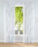 OTTO home Gardine "Dimona, 2er-Set, Kr&auml;uselband, transparent, Wellenmotiv"