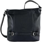 TOM TAILOR Hobo "Juna" aus soft genarbtem ledrigen Material mit gl&auml;nzenden