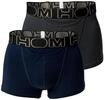 Boxershorts HOM "Boxershort HOM Boxerlines 2 2er Pack", Herren, Gr. XL, blau (blau,