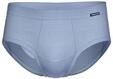 Slip AMMANN "Slip mit Eingriff Day Classic / Jeans Feinripp", Herren, Gr. 5, blau