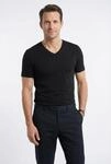 T-Shirt OLYMP "Casual", Herren, Gr. L, schwarz, Obermaterial: 94% Baumwolle, 6%