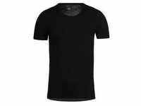 Kurzarmshirt TRIGEMA "TRIGEMA T-Shirt aus Merinowolle" Gr. XL, schwarz Herren Shirts
