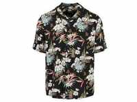 Langarmhemd URBAN CLASSICS "Urban Classics Herren Viscose AOP Resort Shirt" Gr. S,