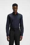 Langarmhemd HUGO "Kenno", Herren, Gr. 40, N-Gr, navy413, Web, Obermaterial: 100%