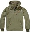 Anorak BRANDIT "Brandit Herren Pull Over Windbreaker", Herren, Gr. 4XL, olive, 100%