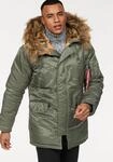 Parka ALPHA INDUSTRIES "N3B VF 59", Herren, Gr. XL, gr&uuml;n (01 sage, gr&uuml;n), Web,