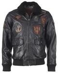 Lederjacke TOP GUN "TGJ1001", Herren, Gr. 50 (M), schwarz, Obermaterial: 100%...