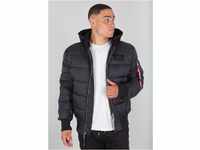 Bomberjacke ALPHA INDUSTRIES "ALPHA Men - Bomber & Flight Jackets" Gr. M, schwarz