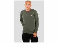 Sweatshirt ALPHA INDUSTRIES "Basic Sweater small Logo" Gr. S, grün (dark olive)