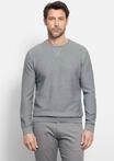 Rundhalspullover OLYMP "OLYMP Strick Casual", Herren, Gr. M, grau, Obermaterial: 100%
