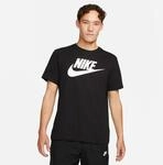 T-Shirt NIKE SPORTSWEAR "M NSW TEE ICON FUTURA", Herren, Gr. L, schwarz, Jersey,