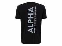 T-Shirt ALPHA INDUSTRIES "ALPHA Men - T-Shirts Backprint T Reflective Print" Gr. XL,