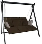 Hollywoodschaukel "Relax", braun (braun, braun, grau), B:220cm T:150cm, Obermaterial: