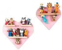Boarti Wandregal "Regal Holz Herz Kinder Toniebox Tonies Figuren" 2 Stk. tlg.
