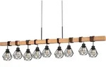 EGLO Pendelleuchte "TOWNSHEND 5", braun (braun, schwarz), 9, Leuchten, schwarz / L150